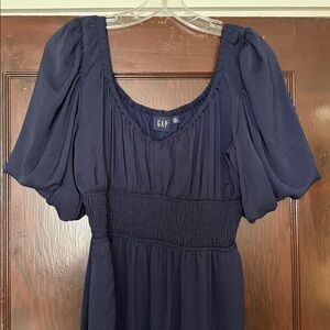 GAP Dark Blue Puff Sleeve Dress